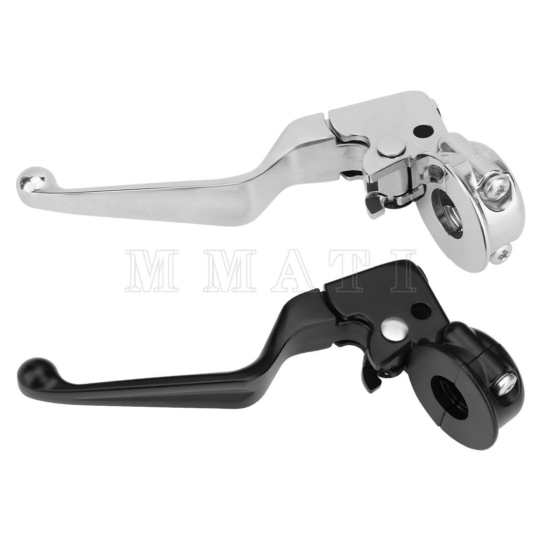 Chrome/Black Clutch Lever & Mount Perch Bracket for Harley-Davidson 1996-2014
