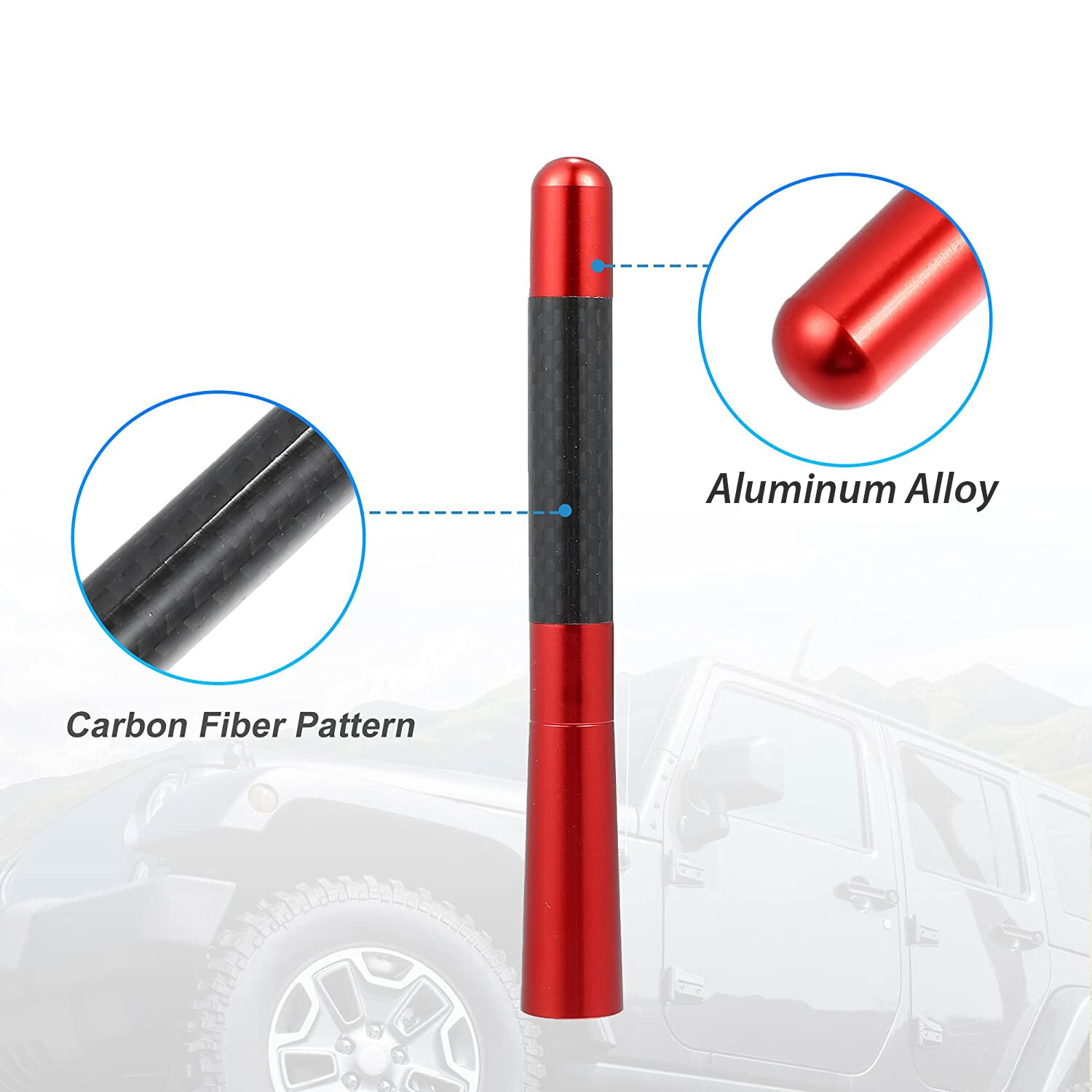Motorcycle 4.7” Antenna Mast For Harley Davidson Road Street Electra Tour Glide