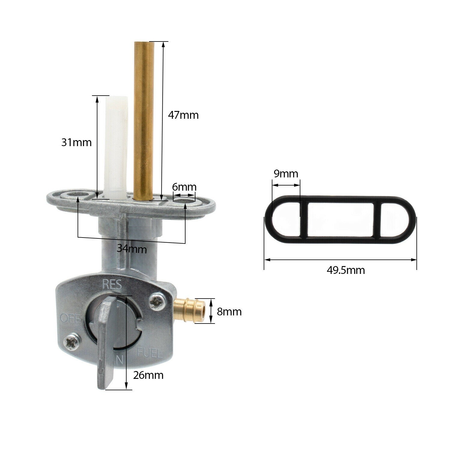 Gas Fuel Tank Switch Petcock Valve For Polaris Trail Blazer Trail Boss 250