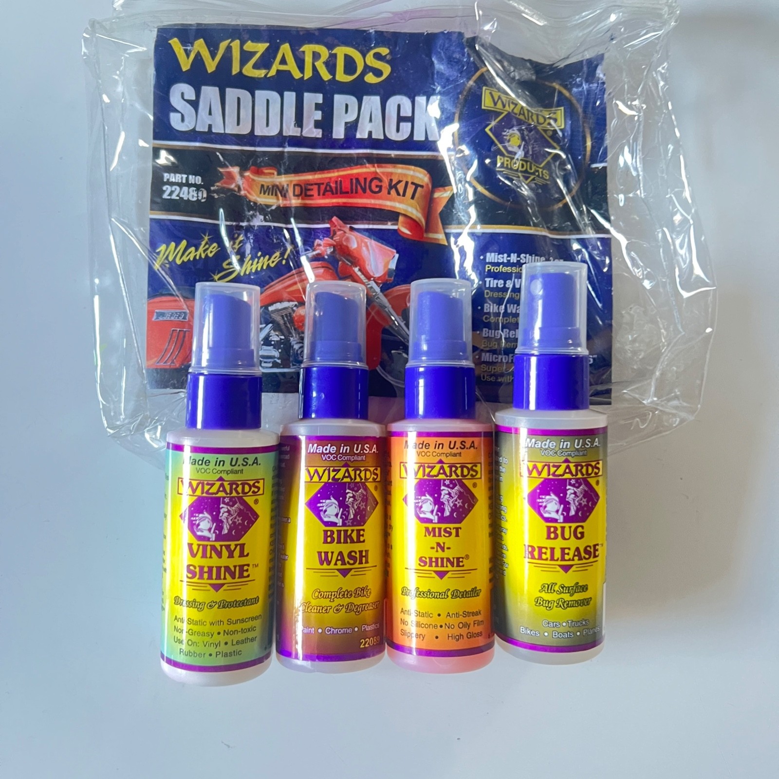 Wizards Products Saddle Pack Bike Mini Detailing Kit