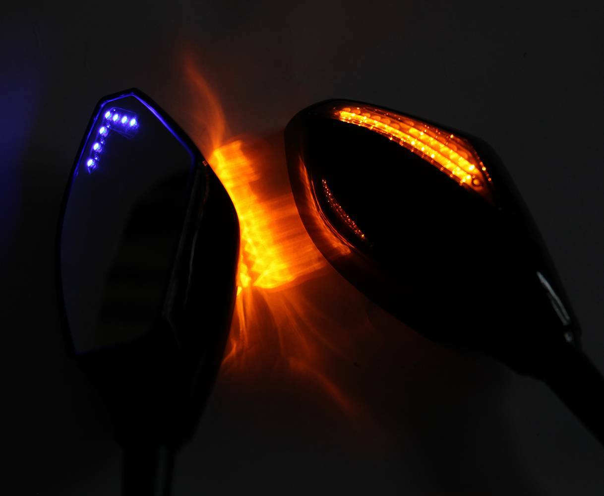 FOR KAWASAKI NINJA 650R 500R 250R 636 2X MOTORCYCLE LED TURN SIGNAL MIRRORS