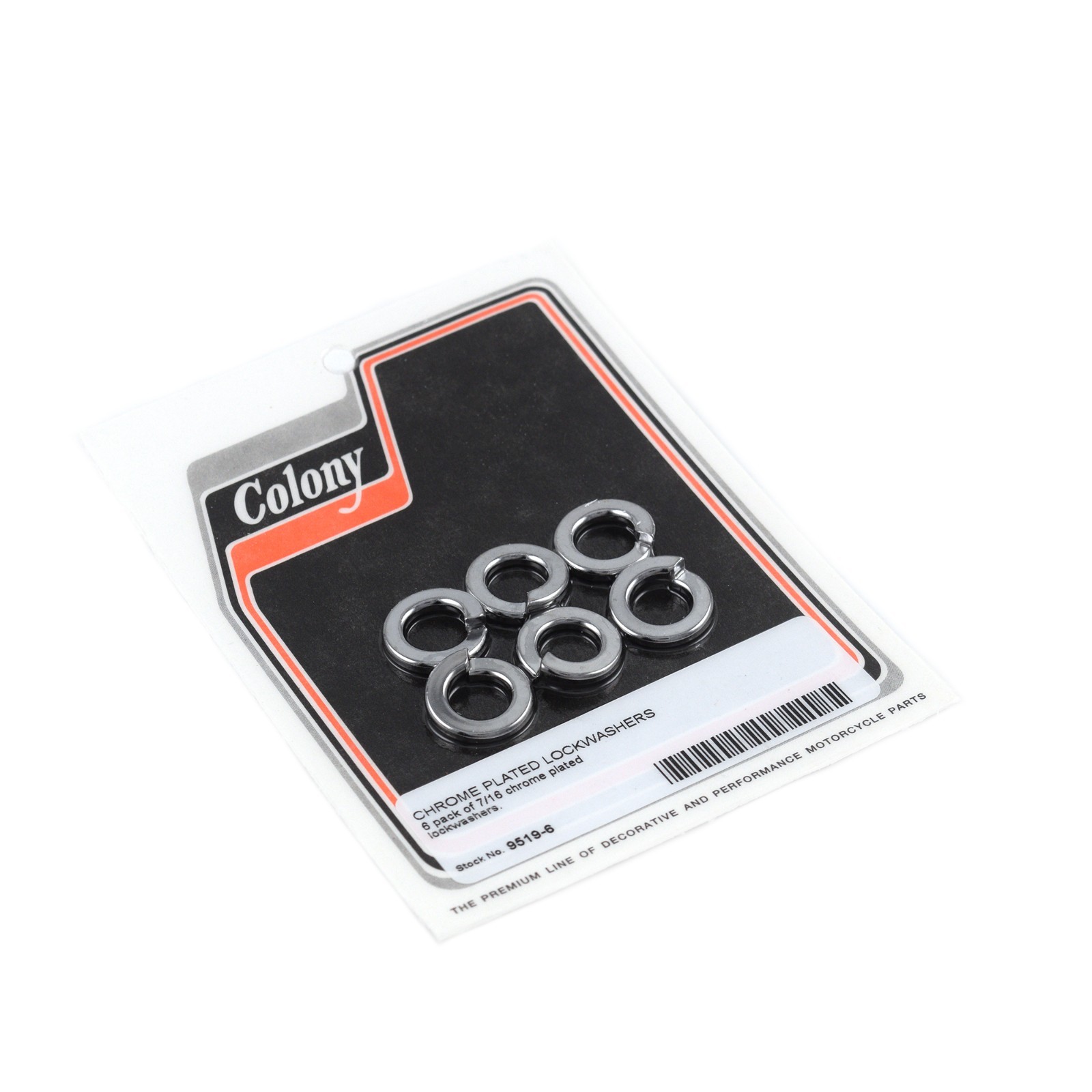 7/16″ Chrome Lock Washer 6 Pack for Harley All Models 7056