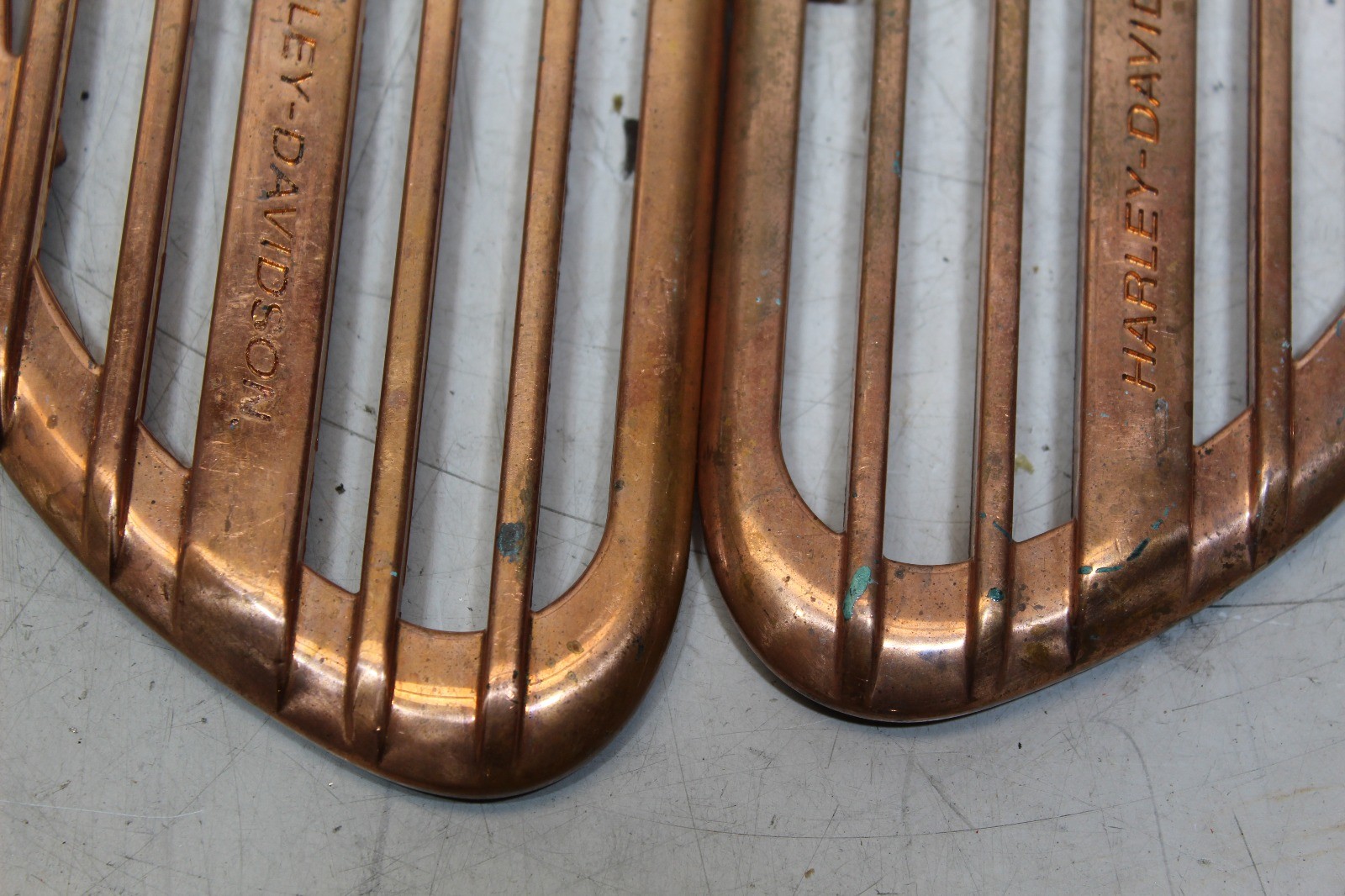 2012 Harley CVO Electra Glide Rumble Rider Floorboard Insert Copper Plated Pair