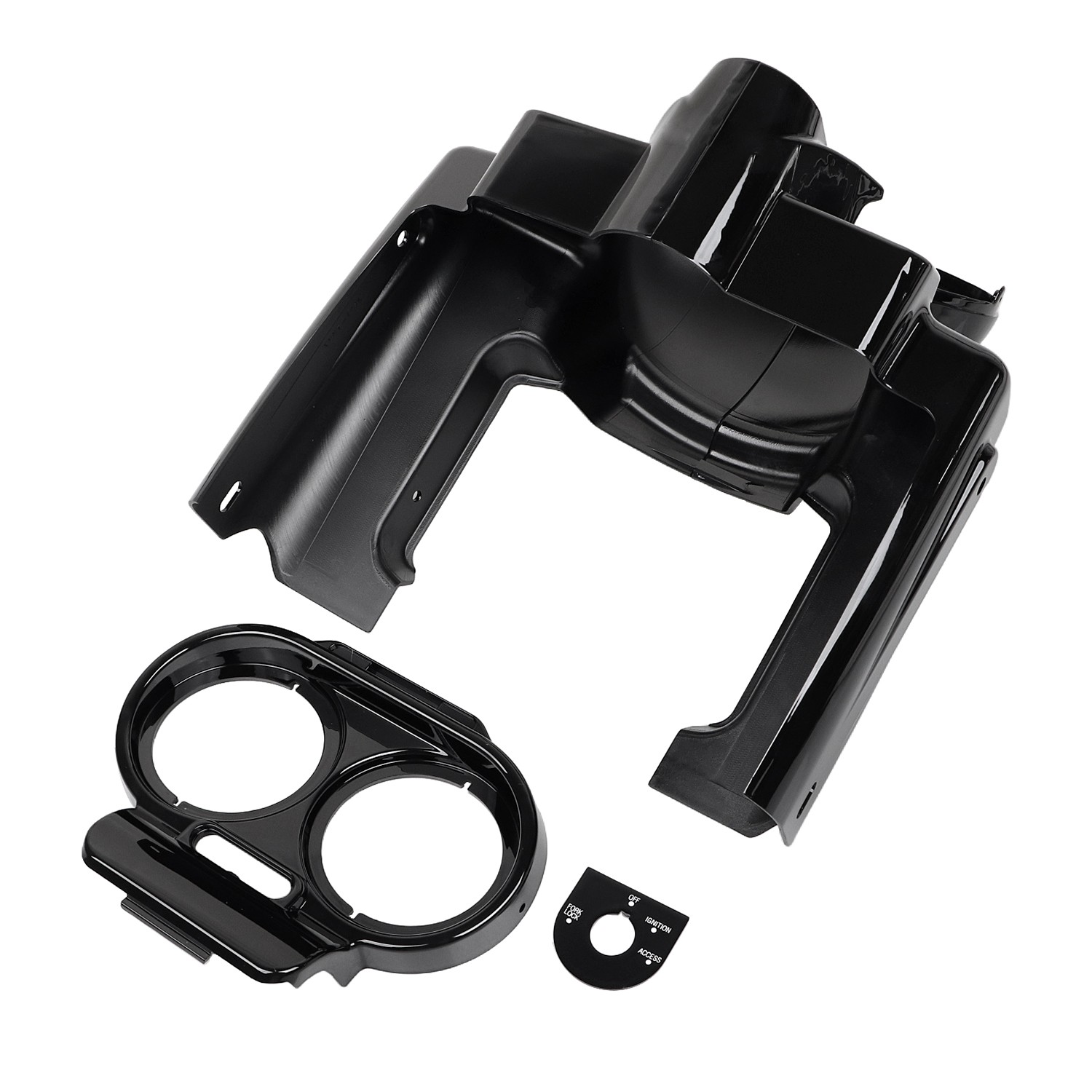 Top Gauge Cover Instrument Housing Ignition Switch Panel For Harley Road Glide