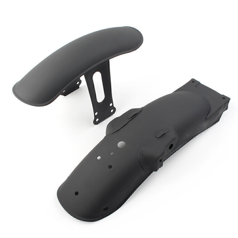 Black Metal Front+Rear Fender Mudguard Cover For Cafe Racer Retro CG125