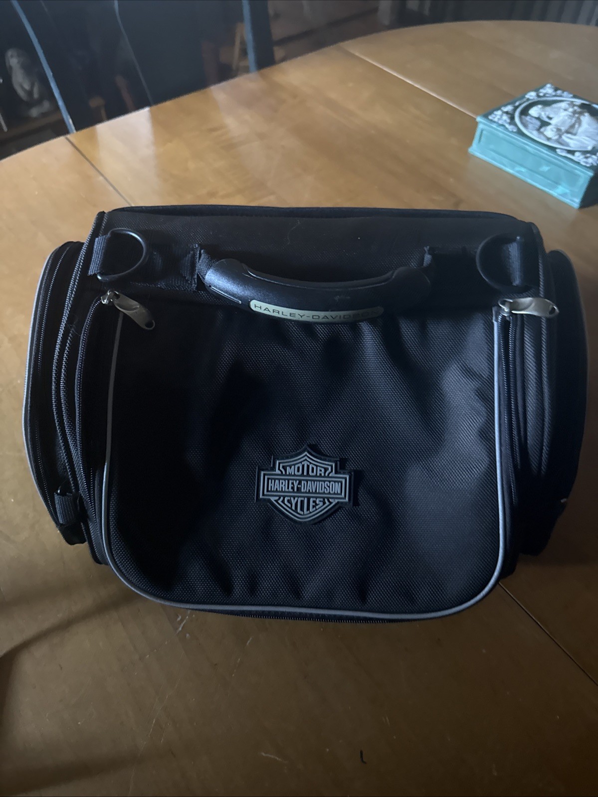 Harley-Davidson Premium Touring Luggage Black Ballistic Nylon Day Bag.