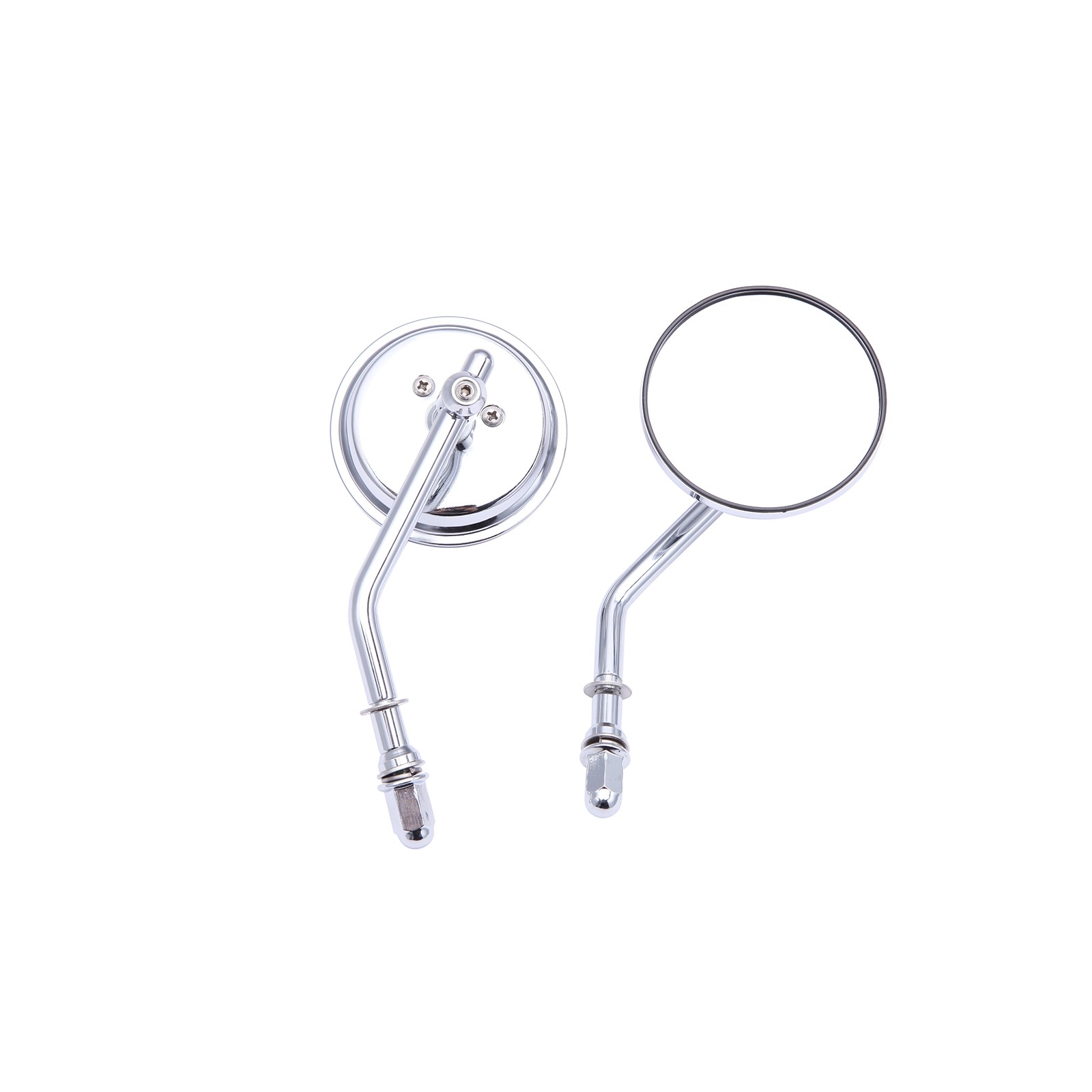 Chrome Round Motorcycle Rearview Mirrors For Harley Softail Dyna Bobber Chopper