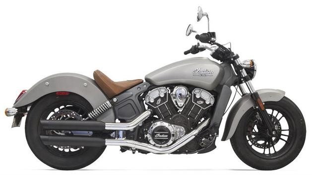 Bassani 3″ Slash Cut Slip-On Mufflers Black 8S27BSB Indian Scout/Scout Sixty