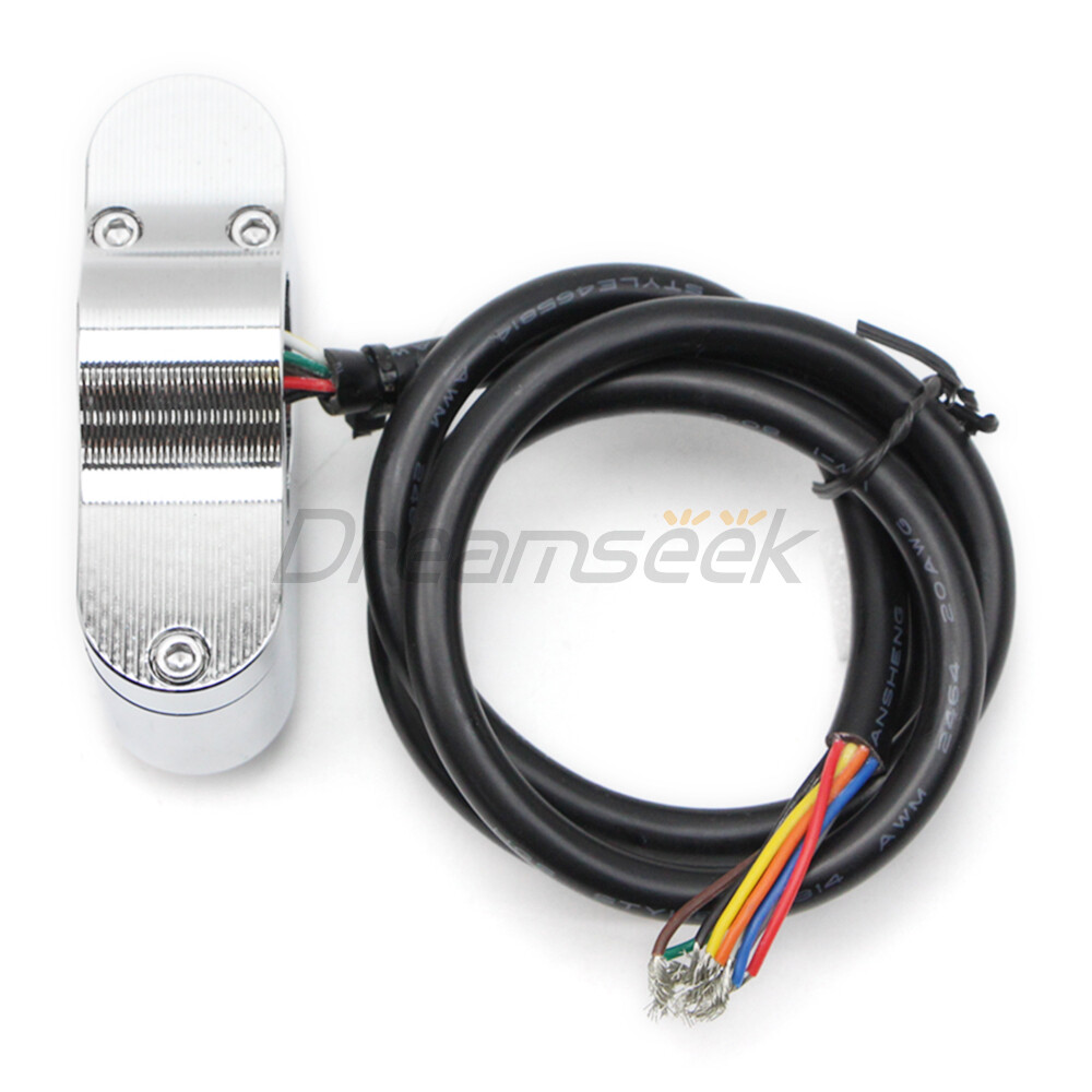 1” Universal Handlebar Switch Button Control Turn Signal Horn for Harley Chrome