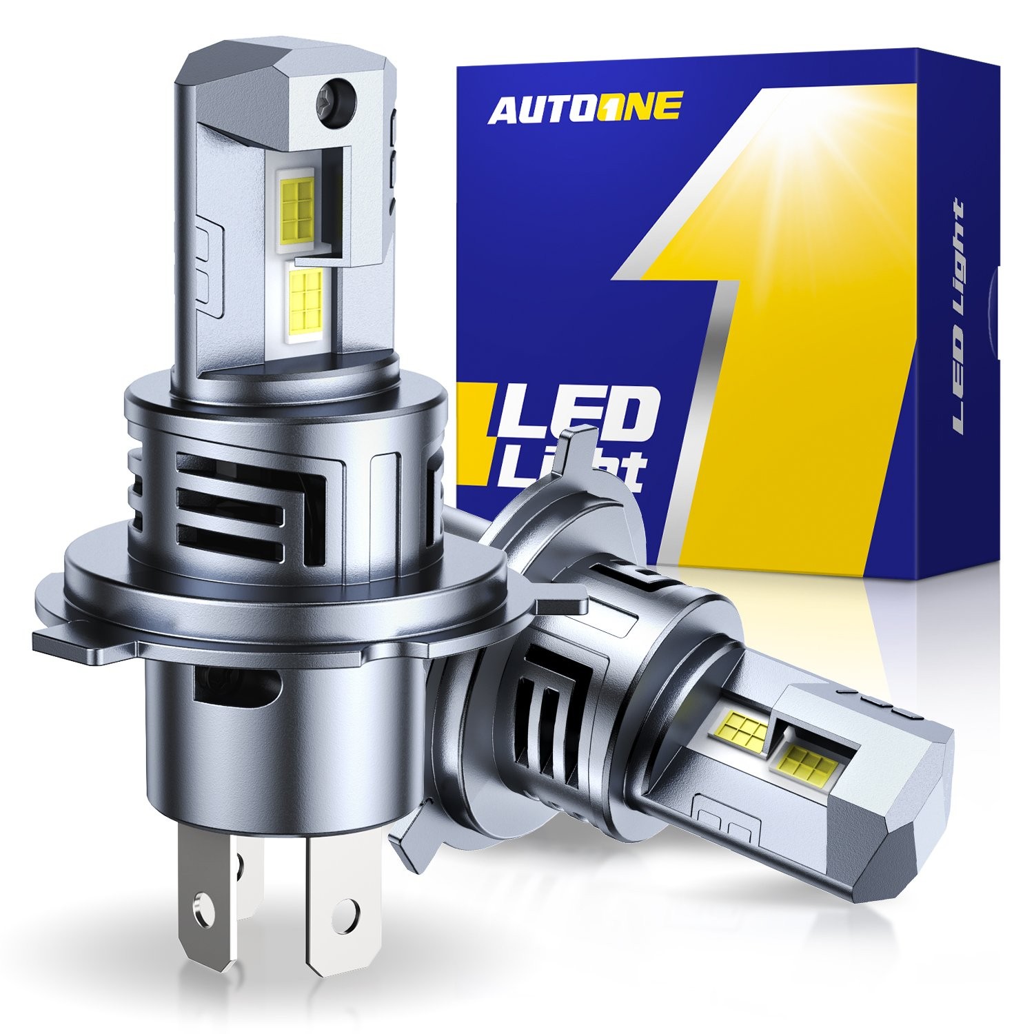 2x 9003 H4 HB2 AUTOONE LED Headlight Bulbs Kit Hi/Lo Beam 6500K Super Bright NEW