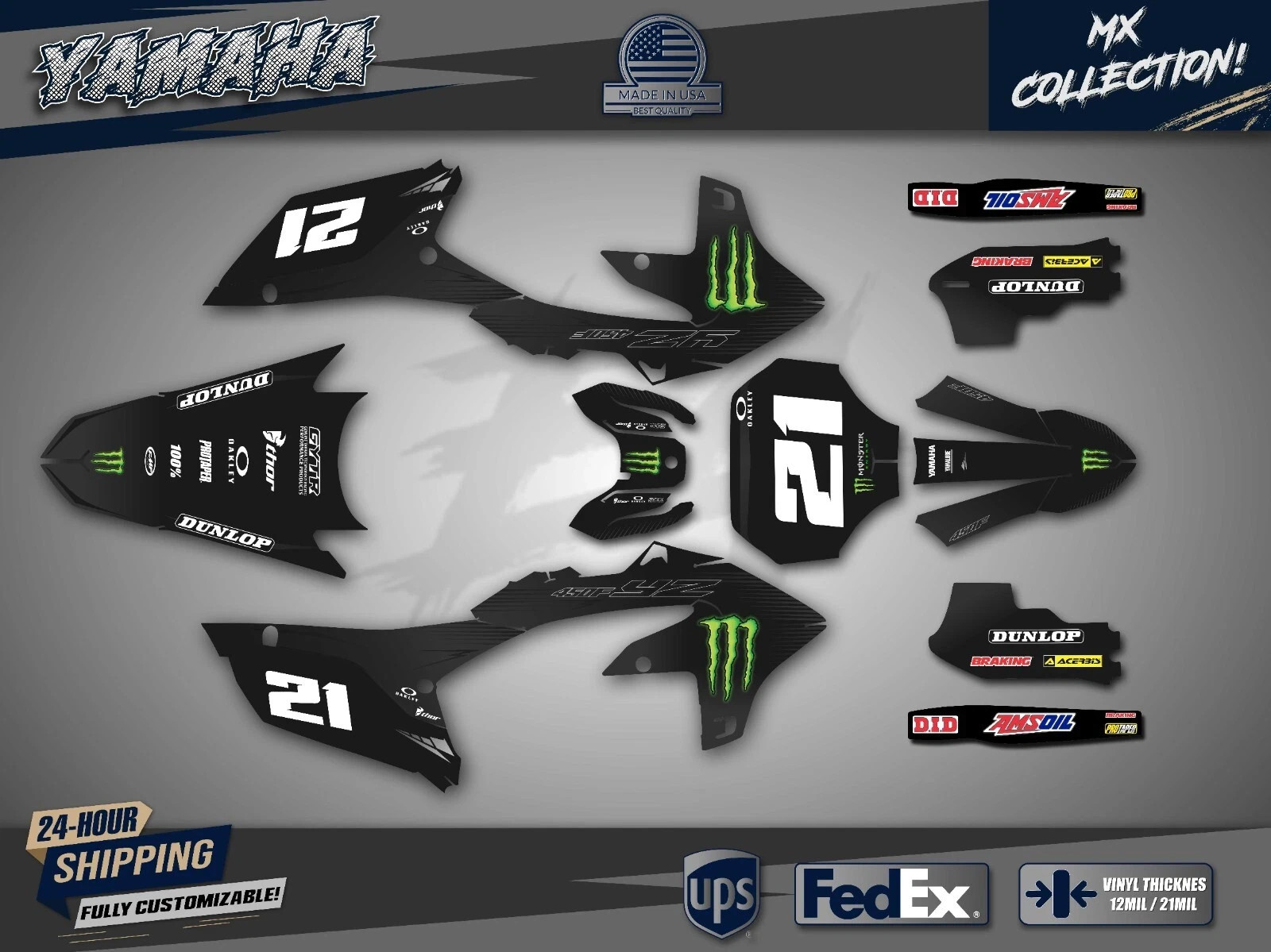 Yamaha YZ 125-250 (2022-2026) 2-Stroke Graphics Kit – Decals Stickers 90
