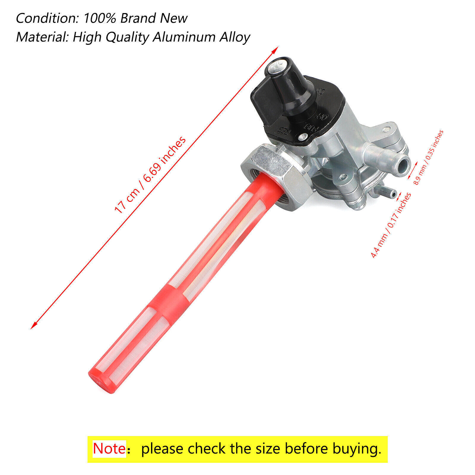 Fuel Vacuum Petcock for Honda VTX1300C VTX1300R VTX1300S VTX1300T 16950-MEM-674-