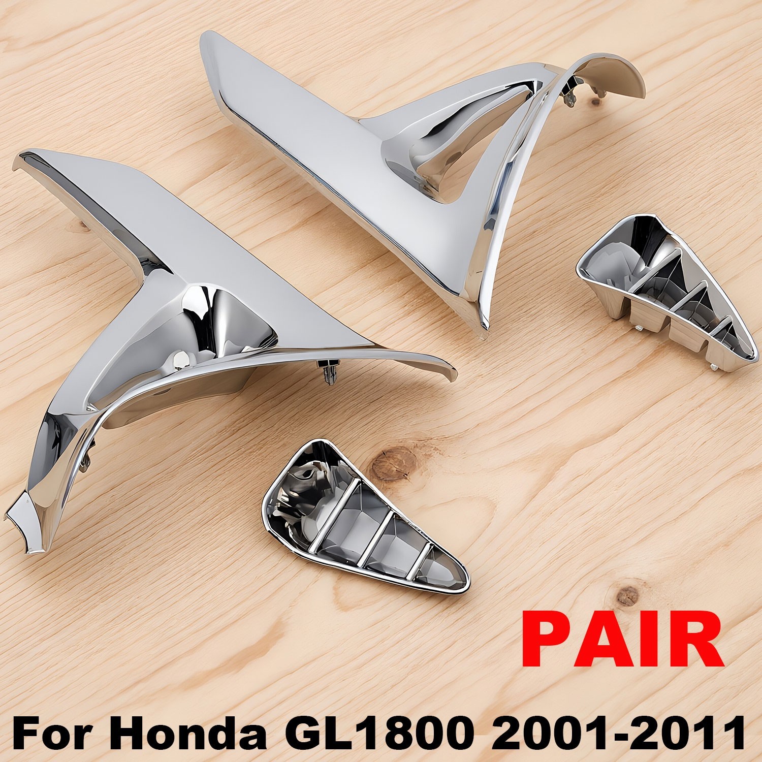 Left&Right Side Fairing Trim Cover Fit For 2001-2011 Honda Goldwing 1800 GL1800
