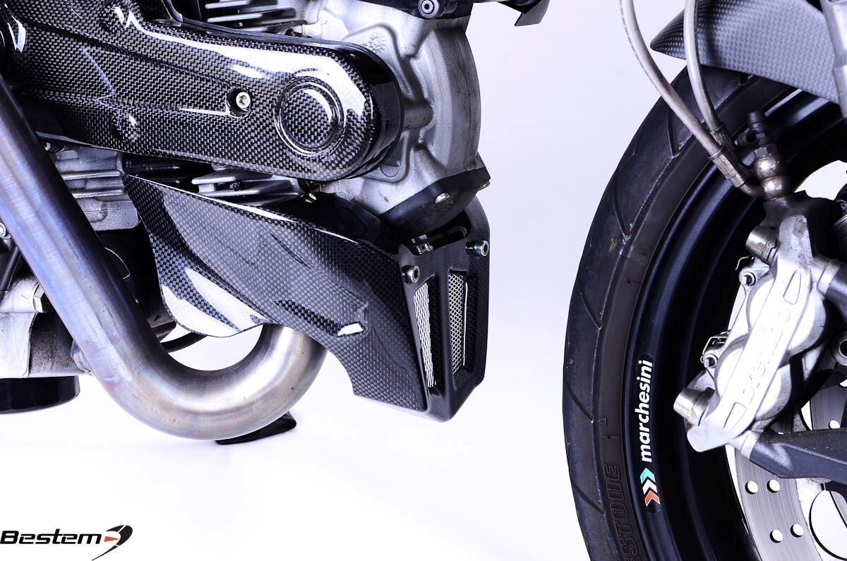 Ducati Monster 696 796 1100 EVO 100% Carbon Fiber Belly Pan Lower Spoiler MATTE