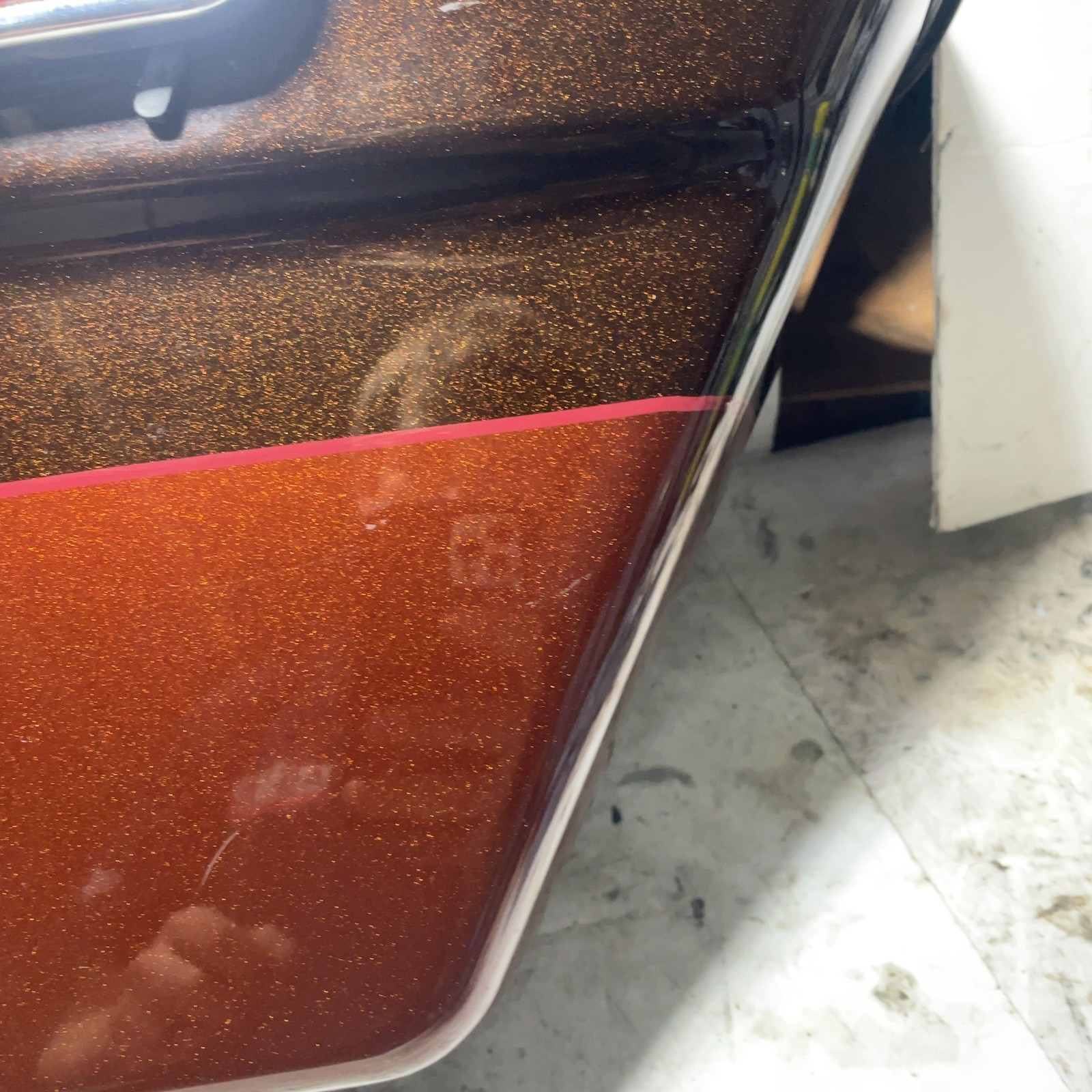 93-13 Harley Touring OEM Right Saddlebag Dark and Light Root Beer Brown 2011