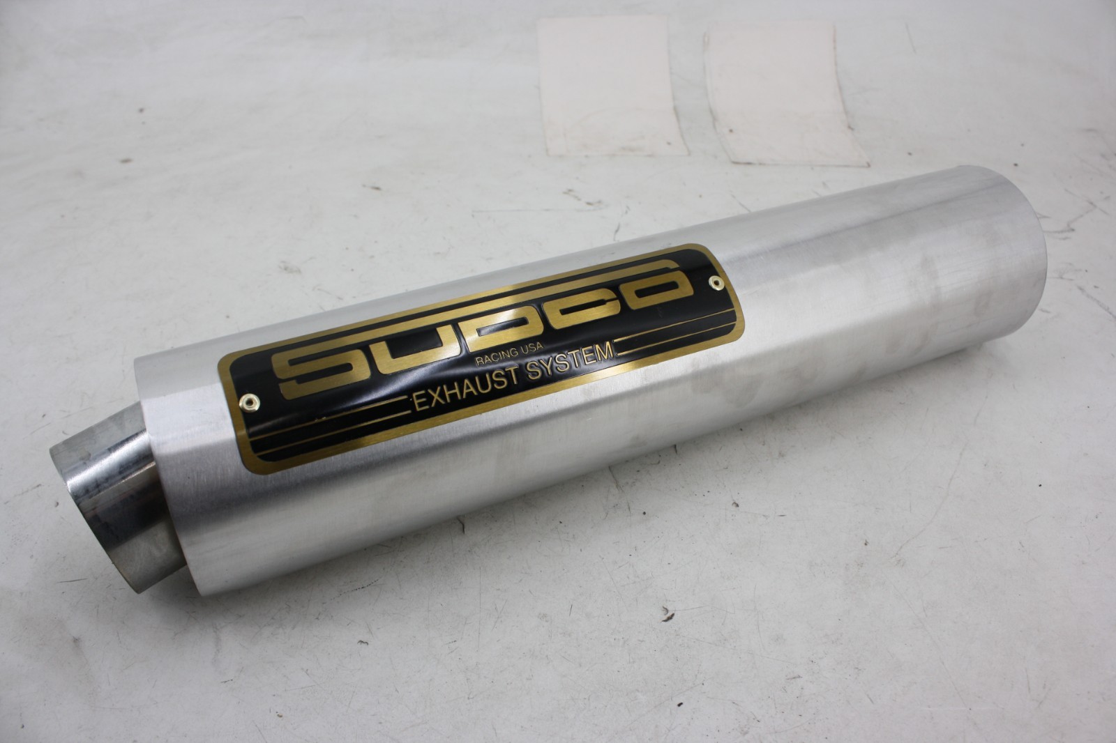 NOS SUDCO RACING ALUMINUM COMP MUFFLER 3.5″ ROUND 15″ LENGTH 2.25″ ID 1.5″ CORE