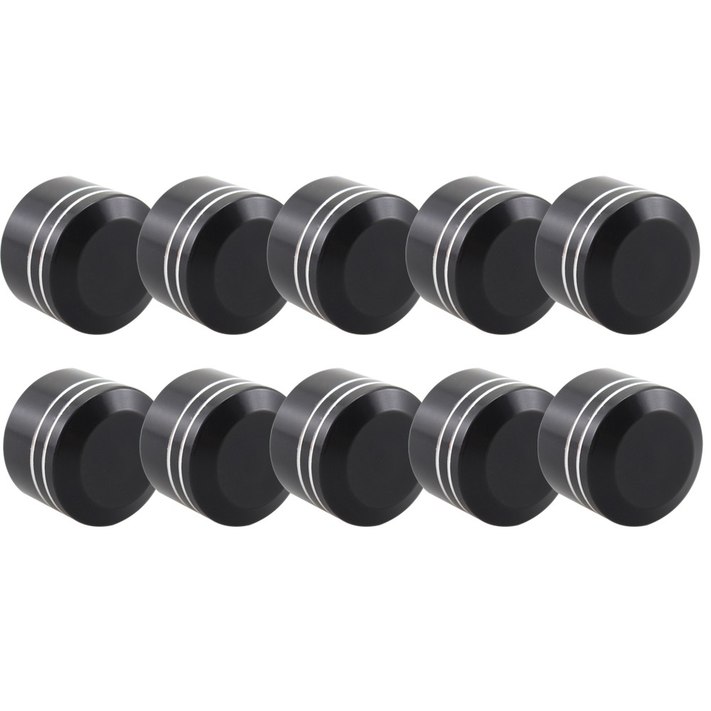 10x Black Bolt Caps Screw Topper Nut Protector Covers Hats Fit For Harley Honda