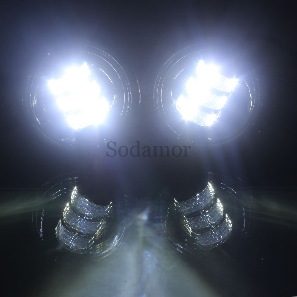 4.5″ Motorcycle LED Passing Driving Light Spot Cold White Fog Lamp For Honda ATV