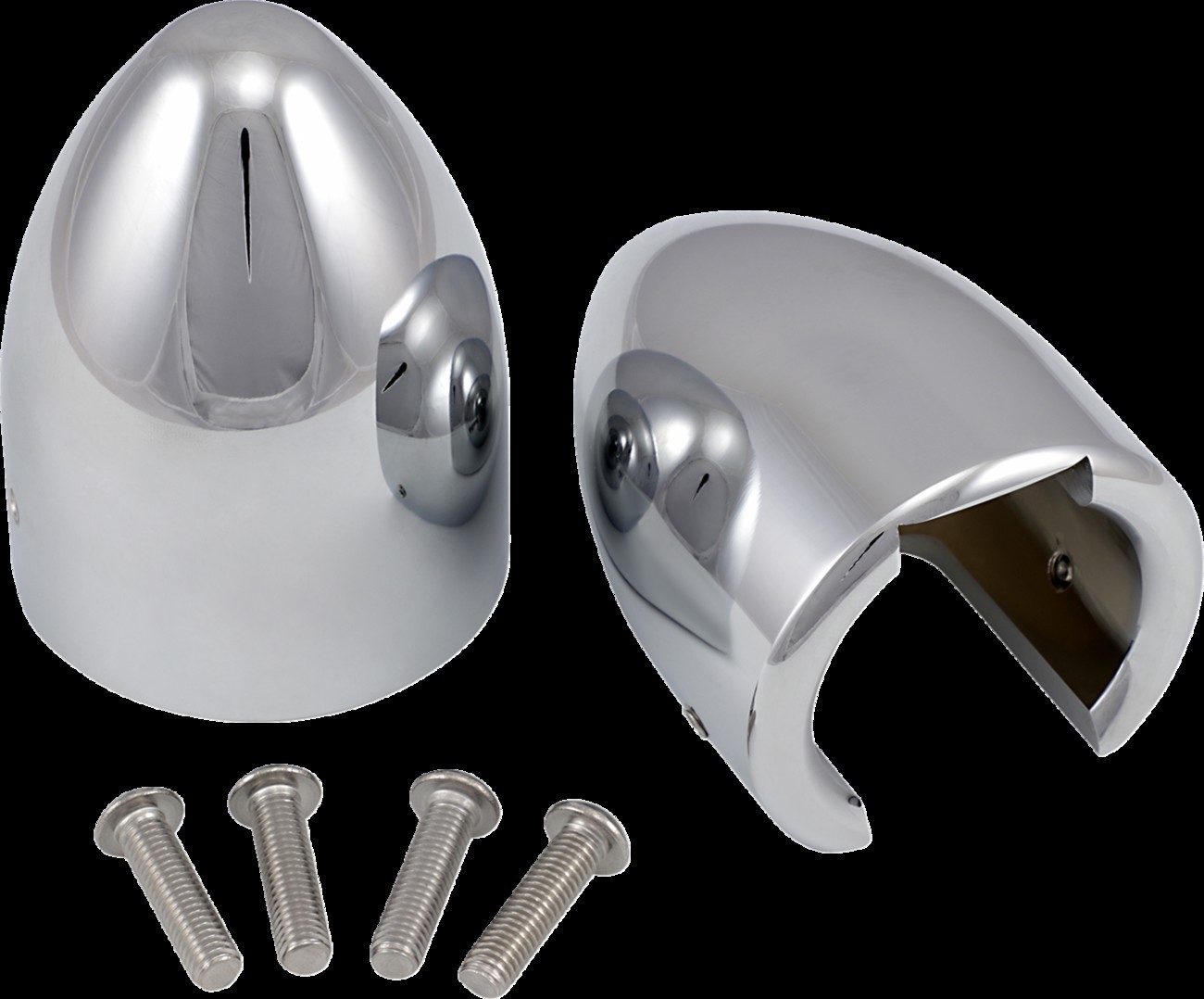 Baron Custom Accessories BA-7800U Axle Nut/Fork Covers fits Honda VTX1300C 04-09