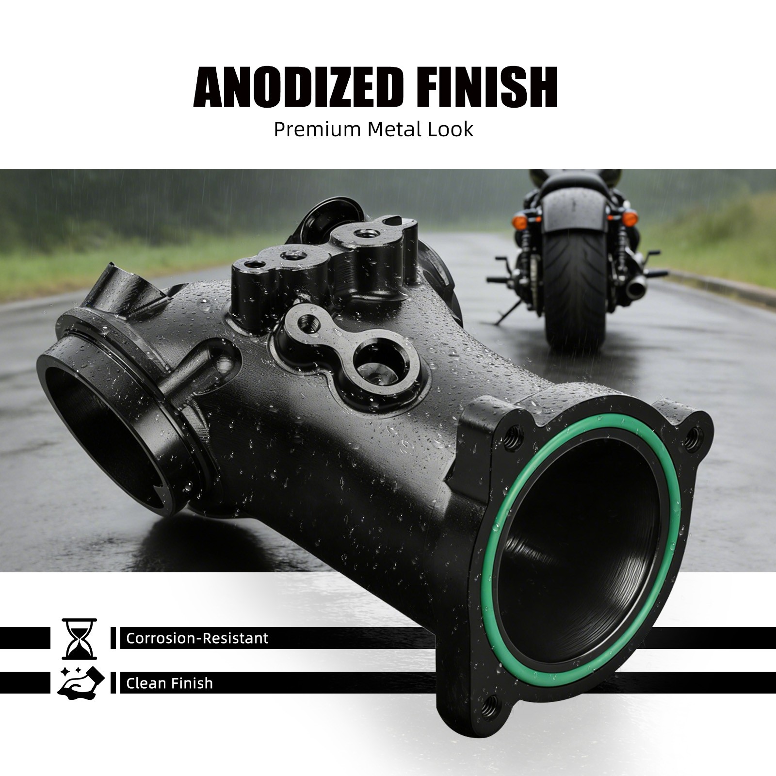 NICECNC 57mm Intake Manifold For Harley Road Glide Street Bob Fat Boy M8 Engine