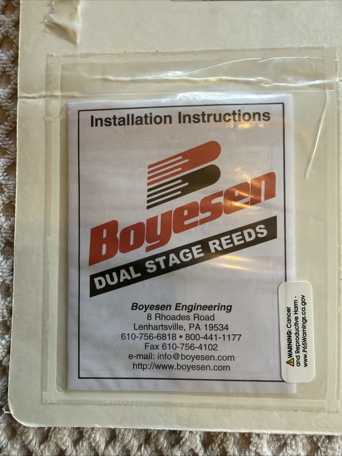 BOYESEN POWER REEDS 642 – Dirtbike Parts 90-99 RM125 94-99 KX125 94-99 YZ125 NOS