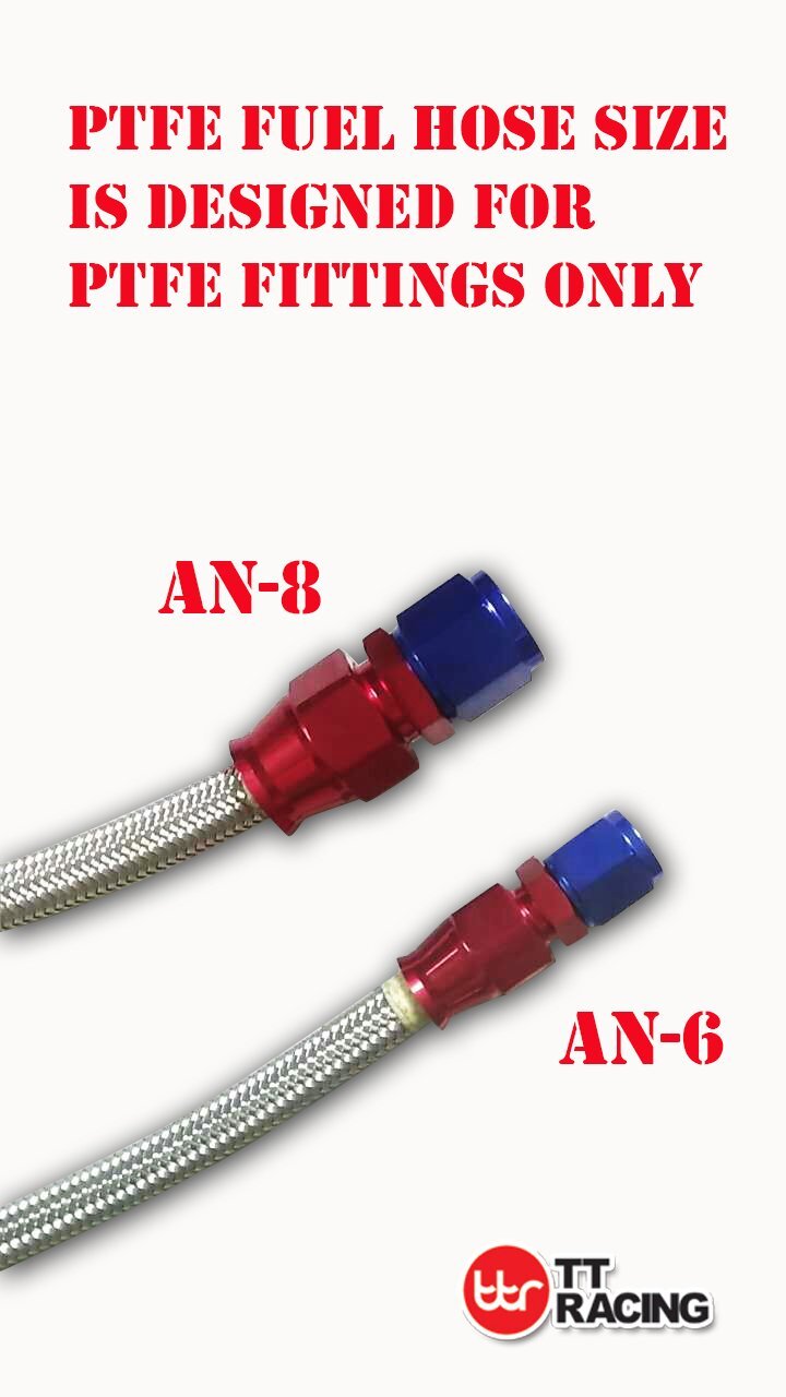 7/16″ STAINLESS STEEL PTFE Teflon -8AN AN8 8-AN OIL Ethanol Fuel LINE 3M 10FT