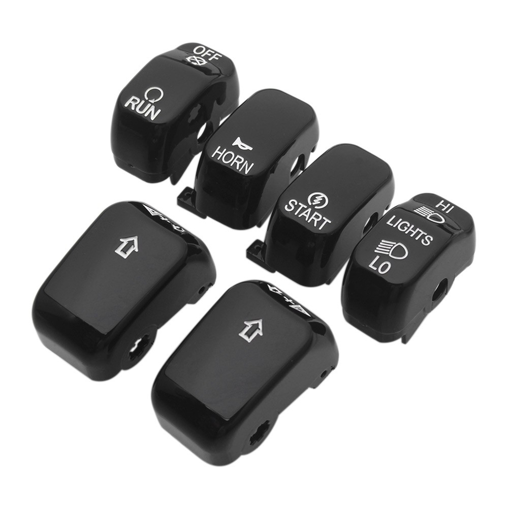 Hand Control Switch Housing Button Cover Cap Black For Harley Touring 1996-2013
