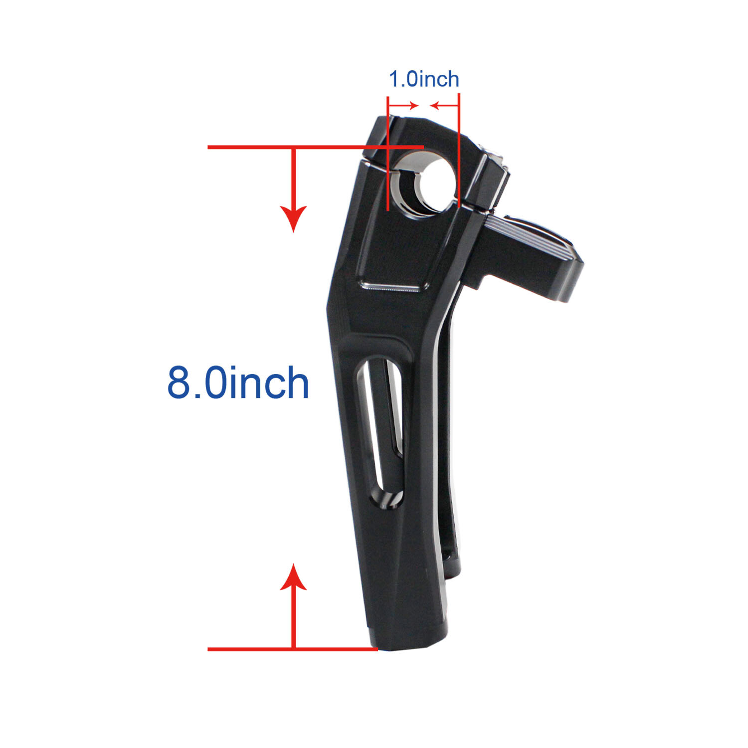 8.0″ Black Pullback 1.0″ Handlebar Risers Clamp for Harley FXD FLHR FXLRST FXBBS