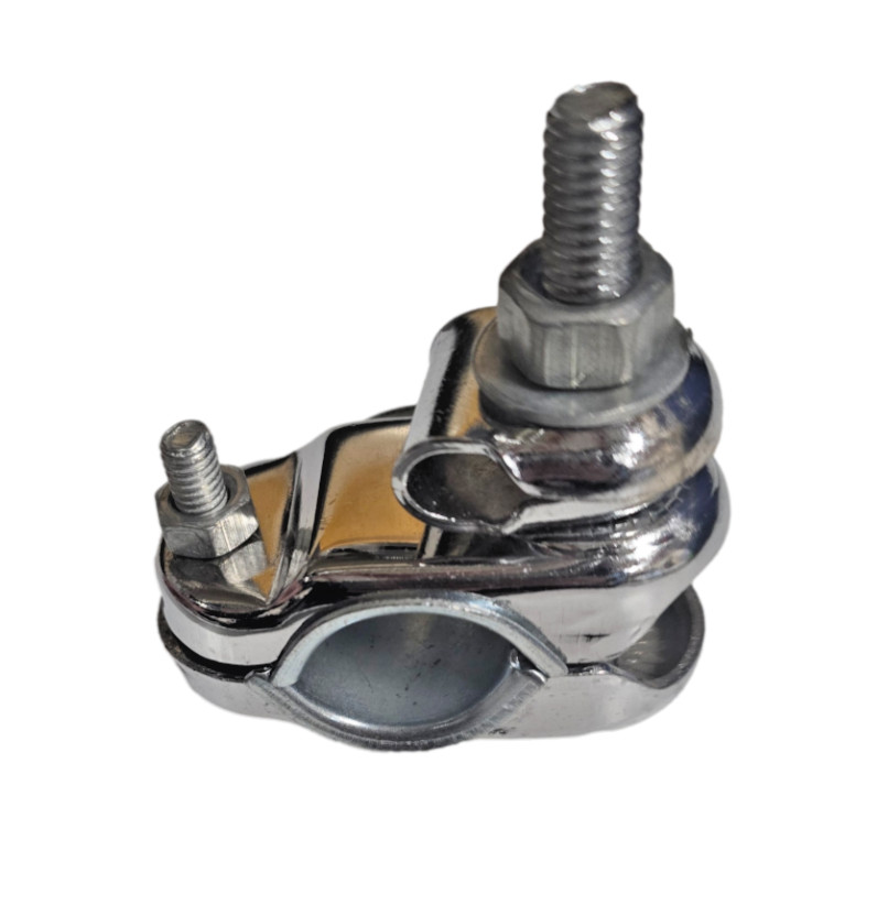 Chrome Crash Bar Clamp Bracket – Mirror & Accessory Mount – Vespa & Lambretta