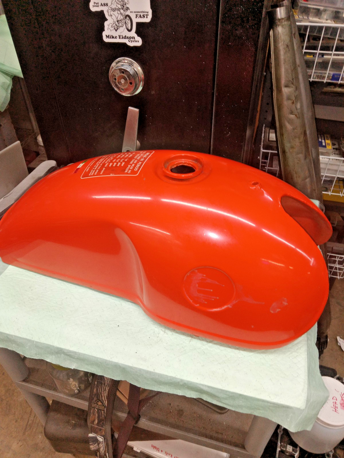 Vintage Orange Benelli Mojave Motorcycle GAS Tank Ducati 260 CHOPPER A3223
