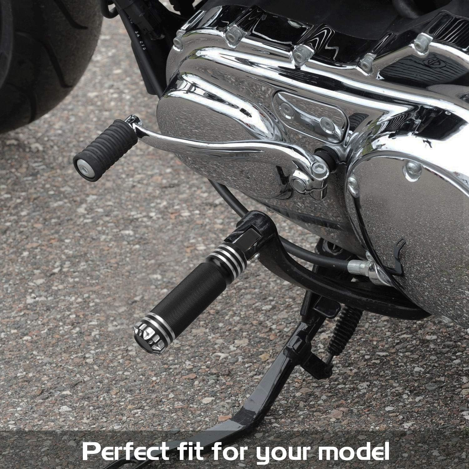 Durable Aluminum Footrests with Anti-Slip Design for Harley Sportster & Dyna