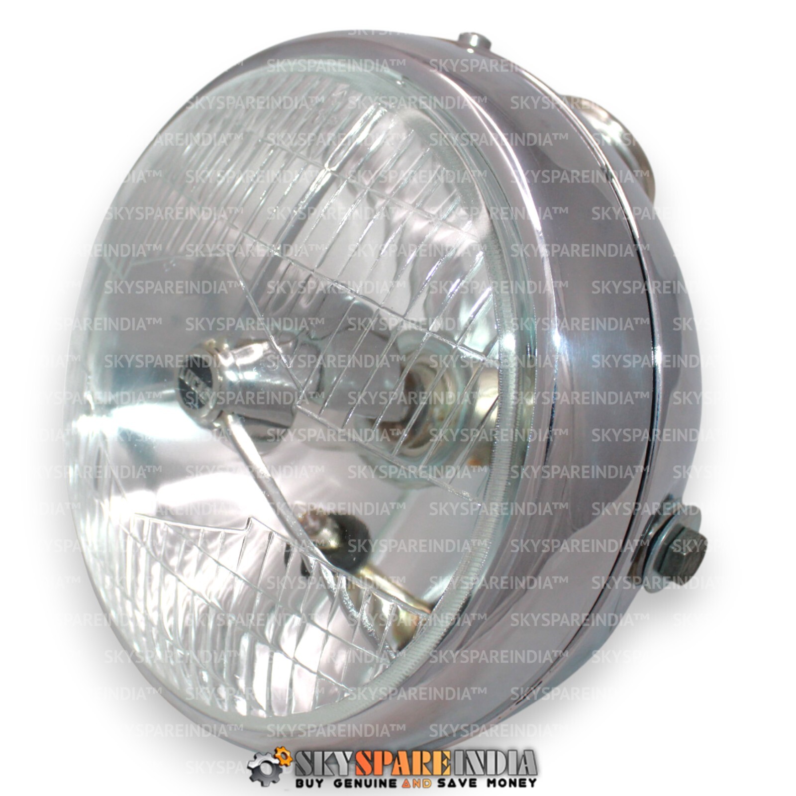 Lucas 7″ Tripod Headlight Assey Compatible With Royal Enfield BSA Norton Triumph