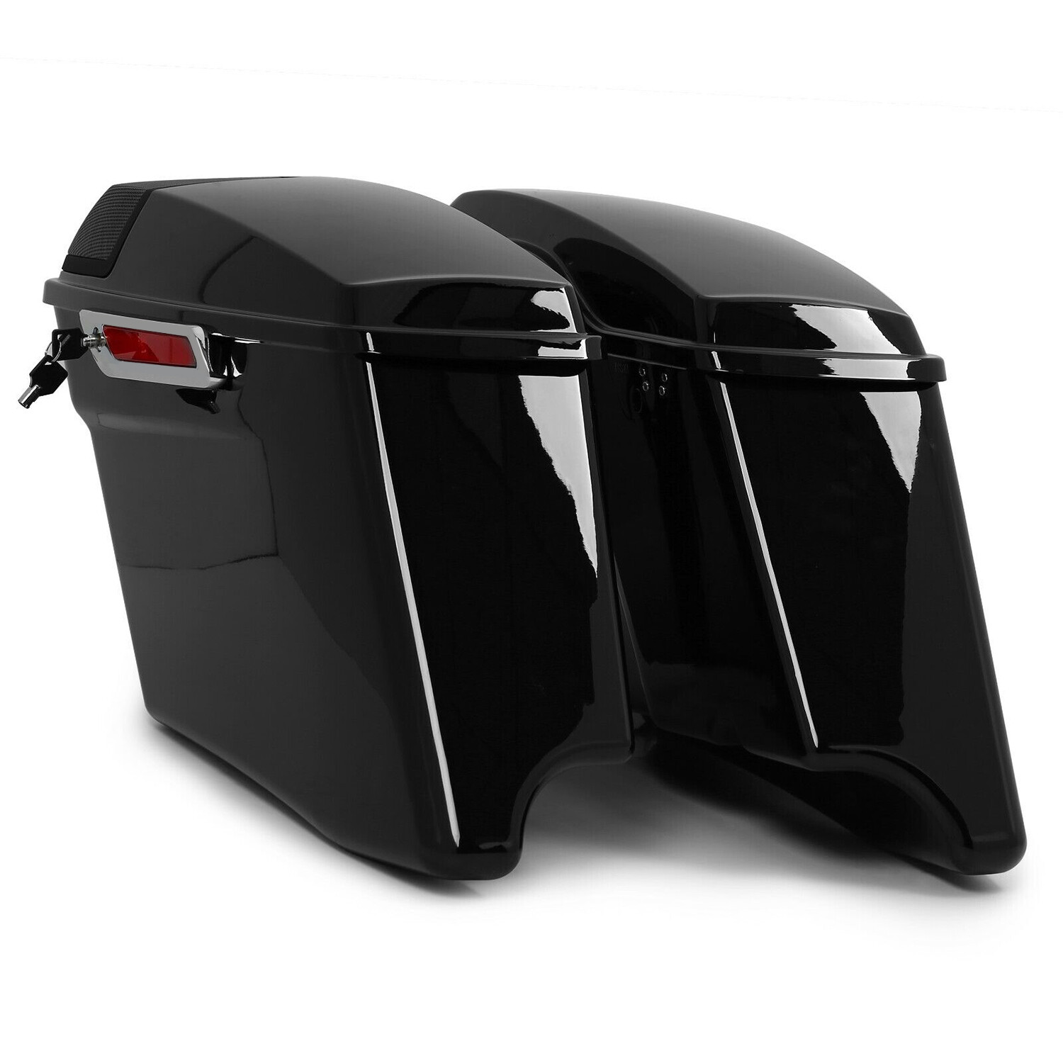 4″ Stretched Extended Hard Saddle Bags For Harley CVO Road Glide FLHX FLHR 14-24