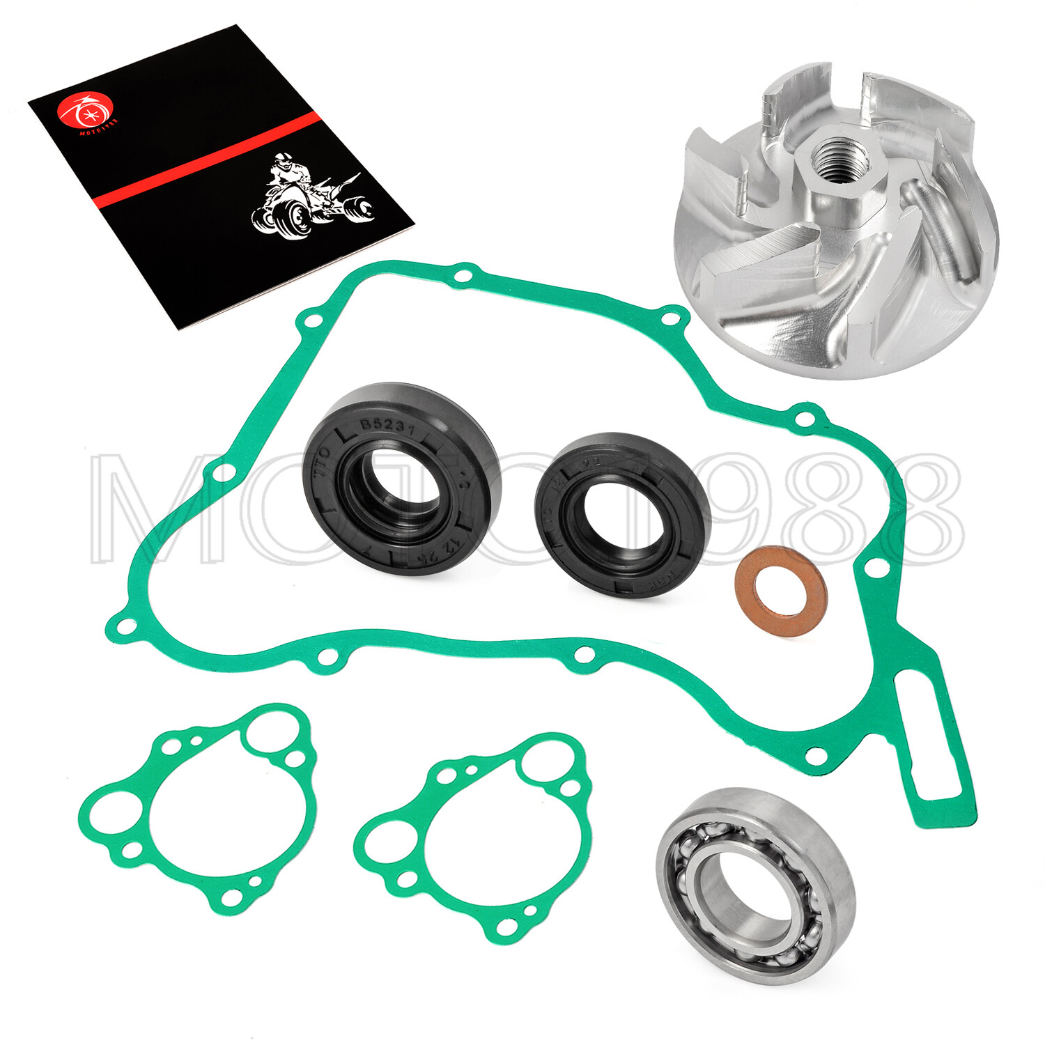 Water Pump Rebuild Kit Impeller Gaskets Seals For Honda CR125 CR125R 1990-2004