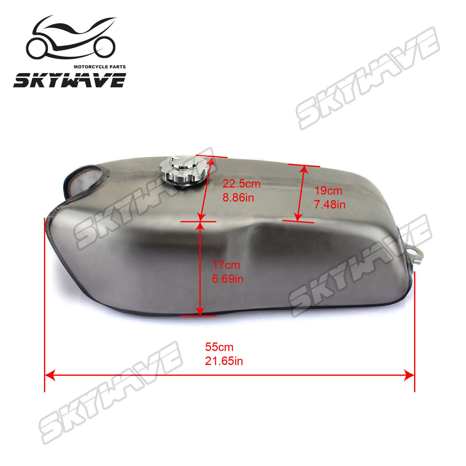 2.4Gal 9L Cafe Racer Gas Fuel Tank For BMW R100R/T/S For Yamaha RD350 RD400 RD50