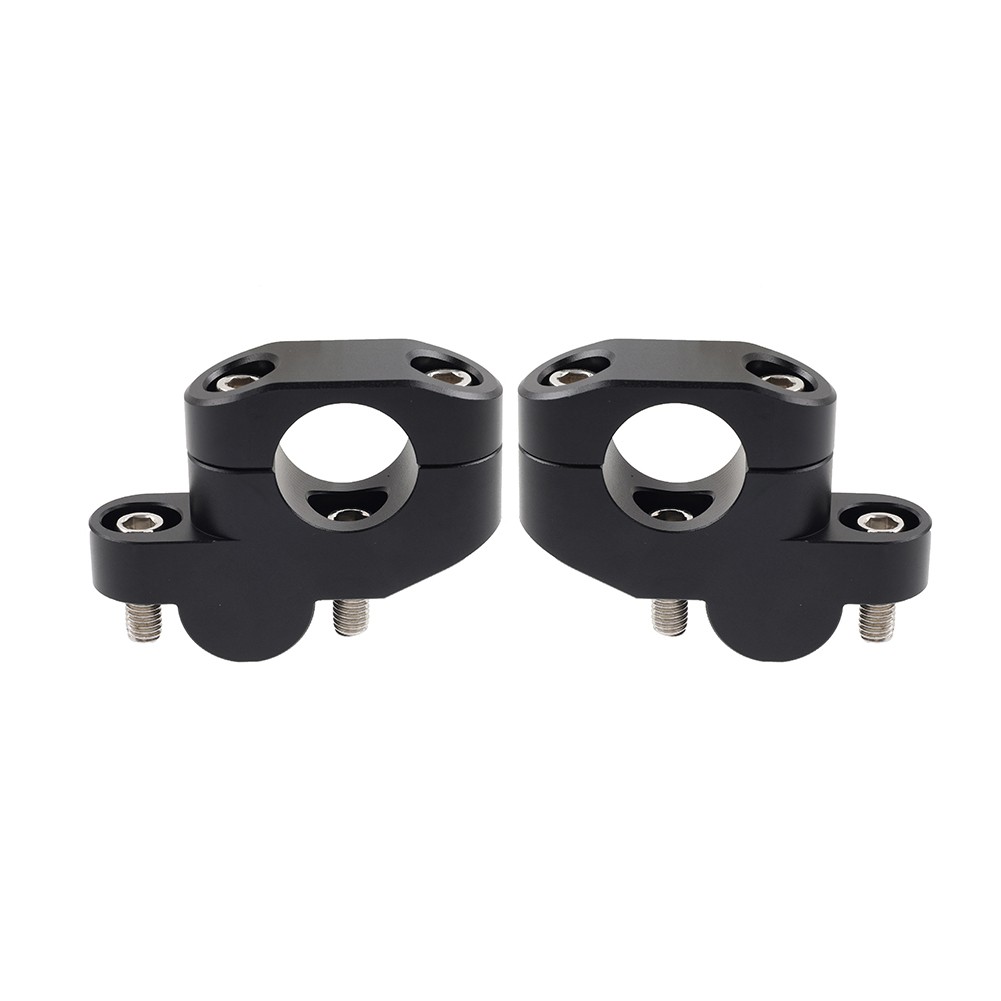 28mm 1 1/8” Black Handlebar Clamp Mount Riser For Honda Suzuki Yamaha Kawasaki