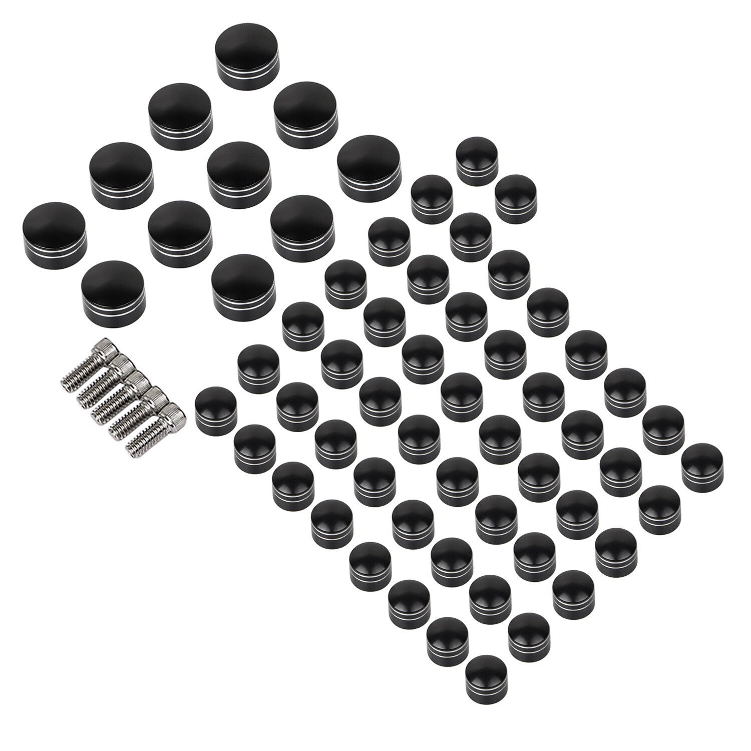 Black Cut Engine Topper Bolt Screw Caps Covers For Harley Breakout Softail FLSTN