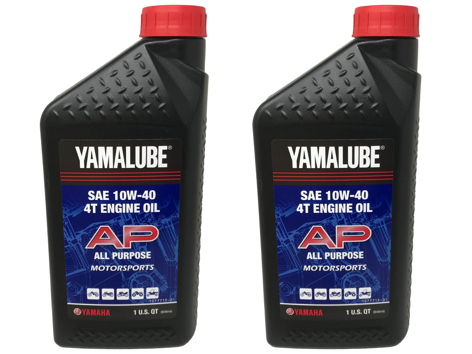 Yamaha Genuine OEM SAE 10W-40 4T Engine Oil LUB-10W40-AP-12 – 2 Pack