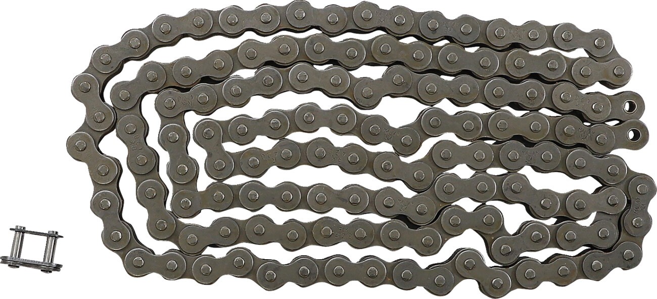 RK 420 M Standard Drive Chain 132 Links Natural with Clip Master Link