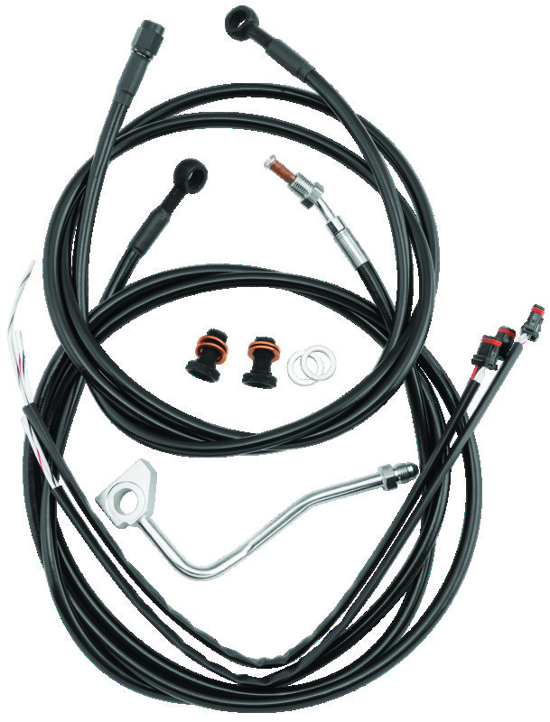 Burly Brand Control Kit 15in Bagger Bar – Black