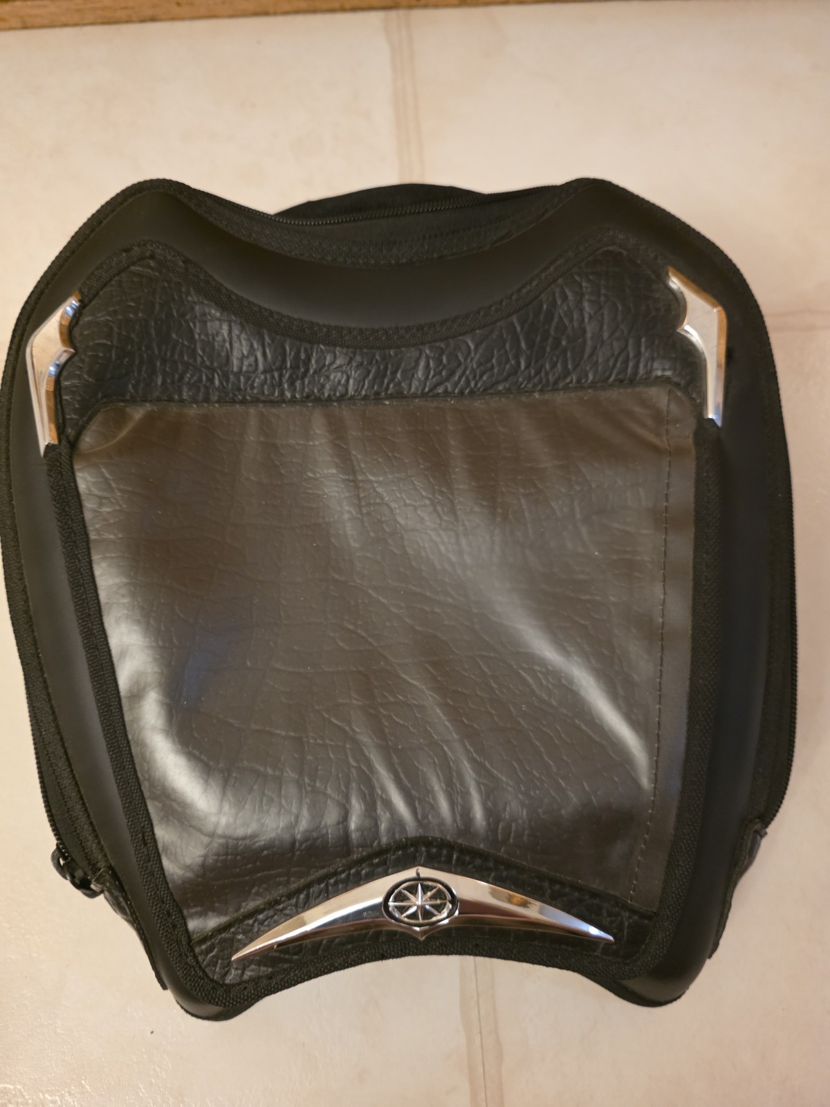 Vtg Yamaha Expandable Tank Bag Magnetic Attachment Removable Map Holder EUC