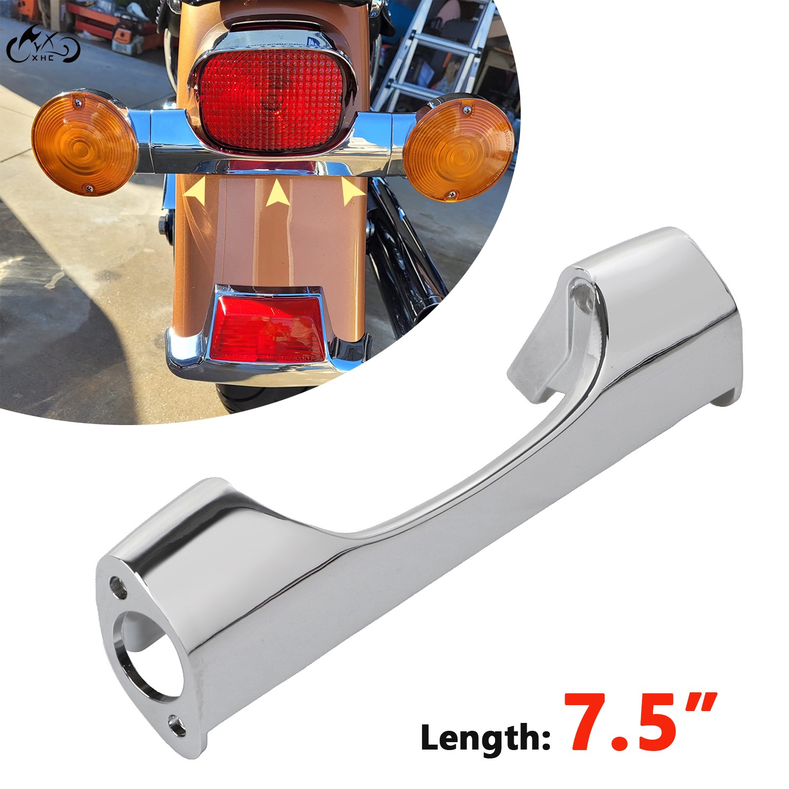 7.5″ Rear Turn Signal Mount Bar For Harley Electra Glide Road King Classic FLSTC