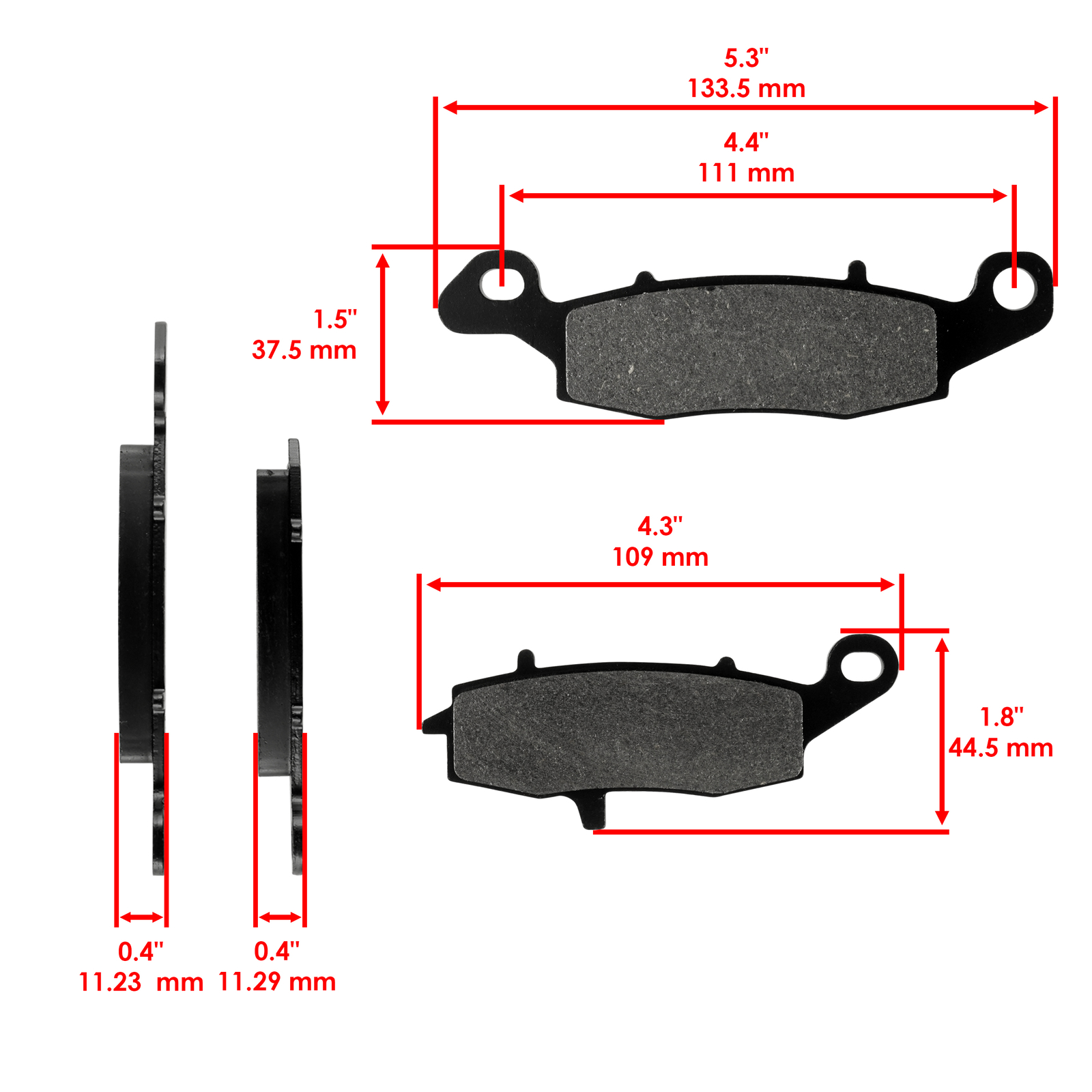 for Kawasaki Vulcan 1600 VN1600 Nomad 2005 2006 2007 2008 Rear Brake Pads