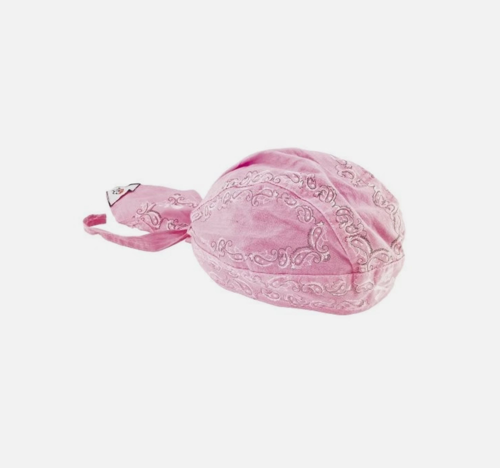 ZAN Headgear Flydanna Headwrap Pink Skull Paisley – One Size Fits Most – 500950