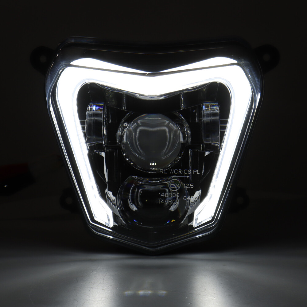 Front LED Headlight Sealed Beam DRL Projector For 690 Duke 2012-19 690R 2013-17