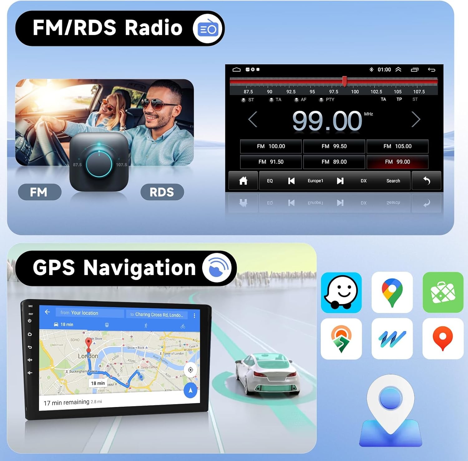For Jeep Wrangler Rubicon Sahara 2015-2021 Android15 Carplay Radio Stereo GPS BT