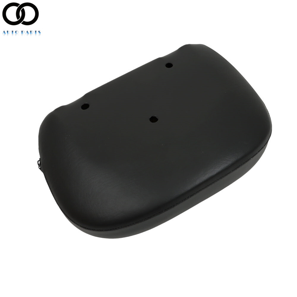 For Touring CVO Glide Street Passenger Sissy Bar Backrest Pad Black Stitching
