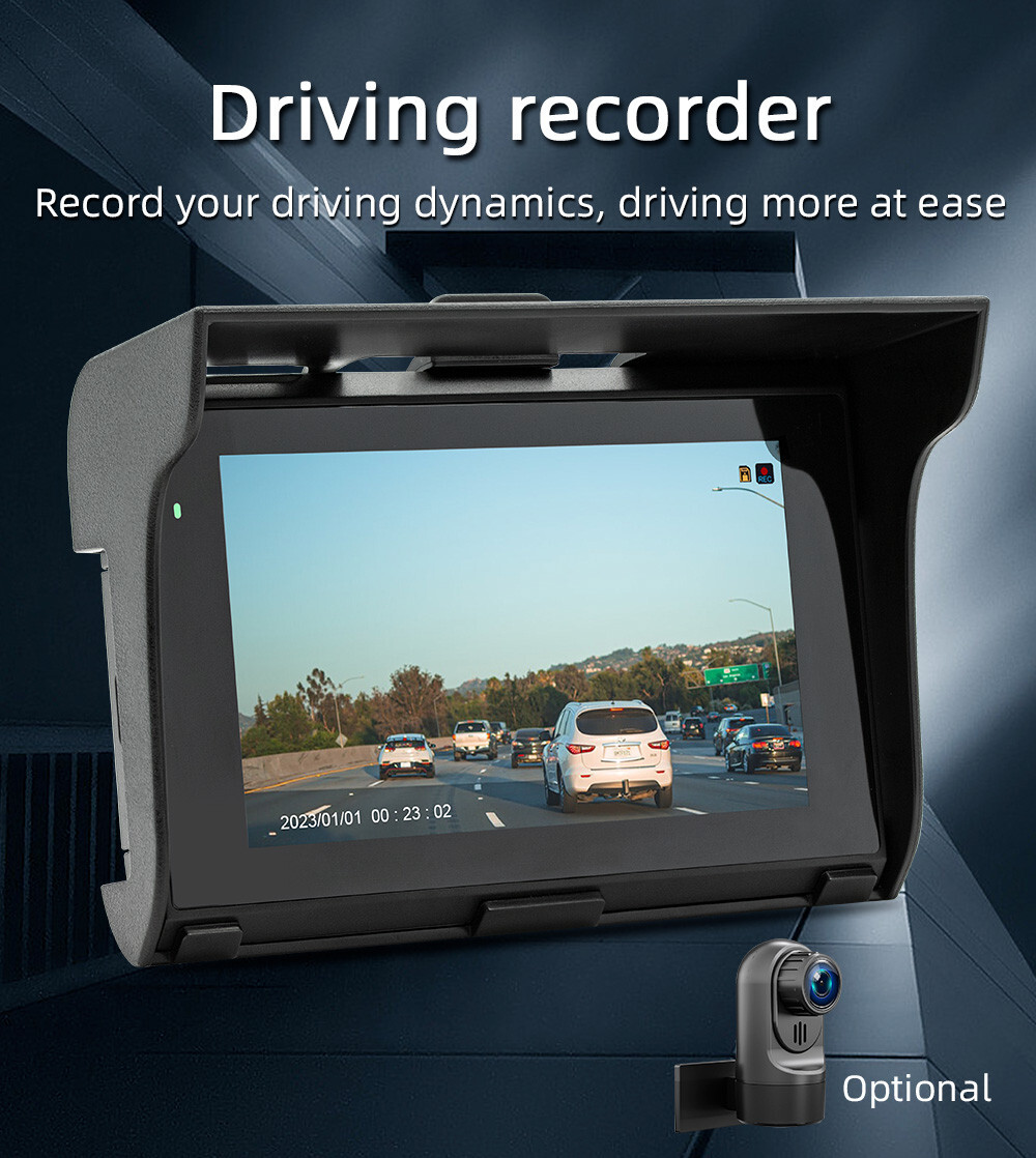 Wireless For APPLE Carplay Android Auto Motorcycle GPS Navigator 5in Navigation