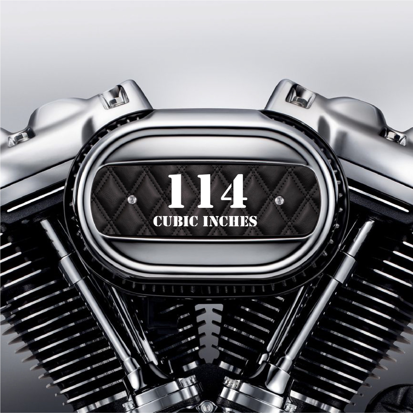 Faux Black Stitch Leather 114 Air Cleaner Insert. Replaces Stock Harley Insert