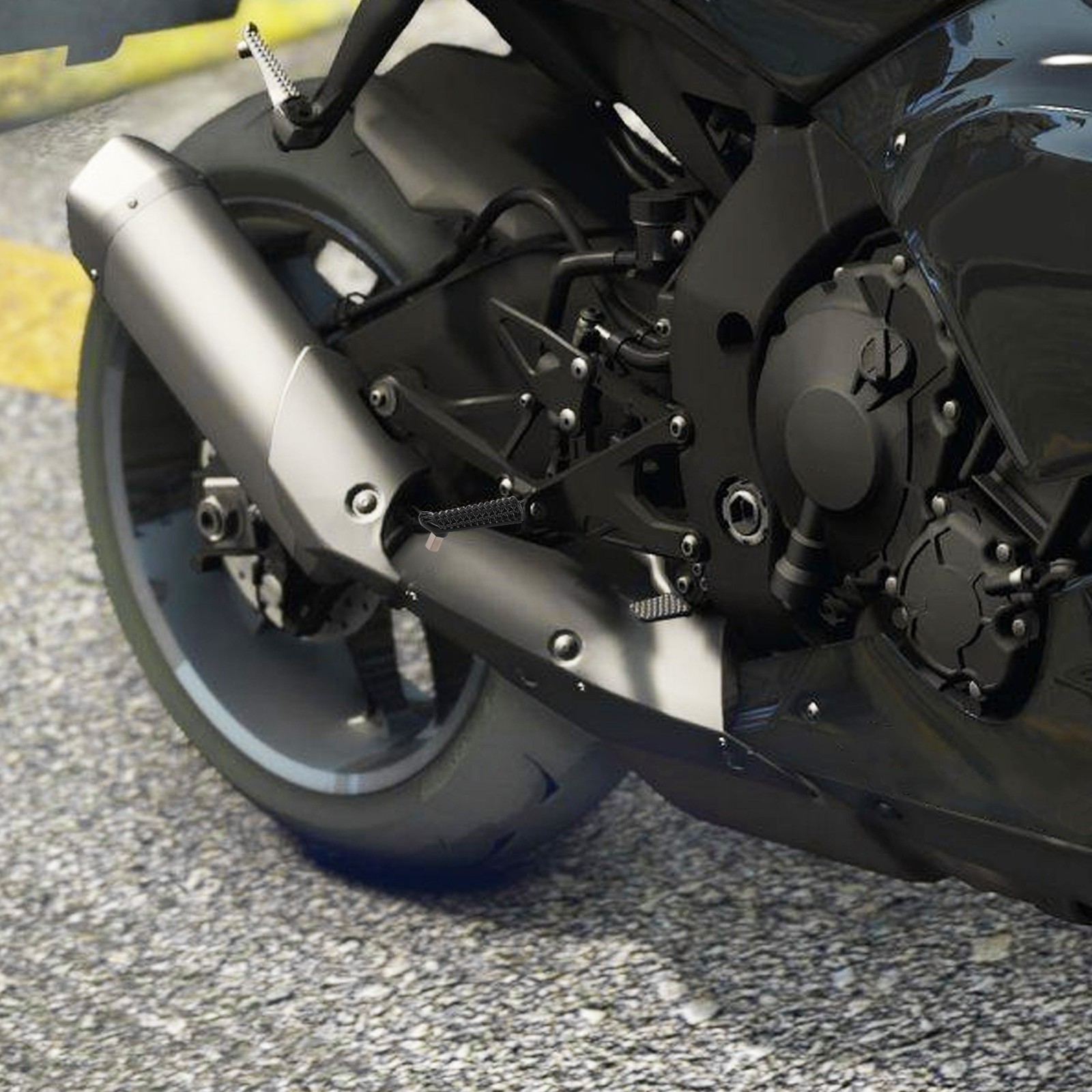 Front Footrest Footpegs Fit For Yamaha YZF R1 R6 R6S 2003-2009 2005 2006 2007 08